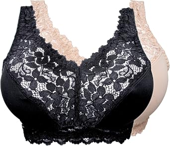 Lunaire Wire Free Lace Bralette with Lined Cups, 2-Pack