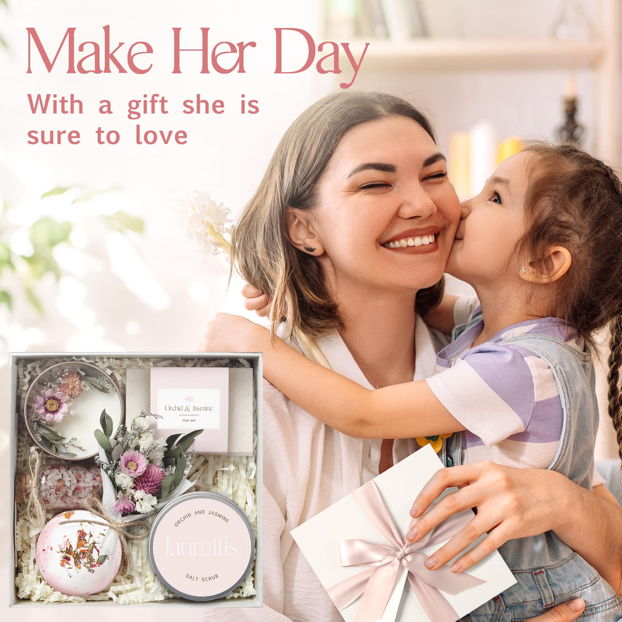 LaurGifts Geburtstagsgeschenk für Frauen, Geschenkset-Box – von holländischen Blumenfeldern inspiriertes Kerzengeschenk für ihre Kollegin, Weihnachtsgeschenkidee