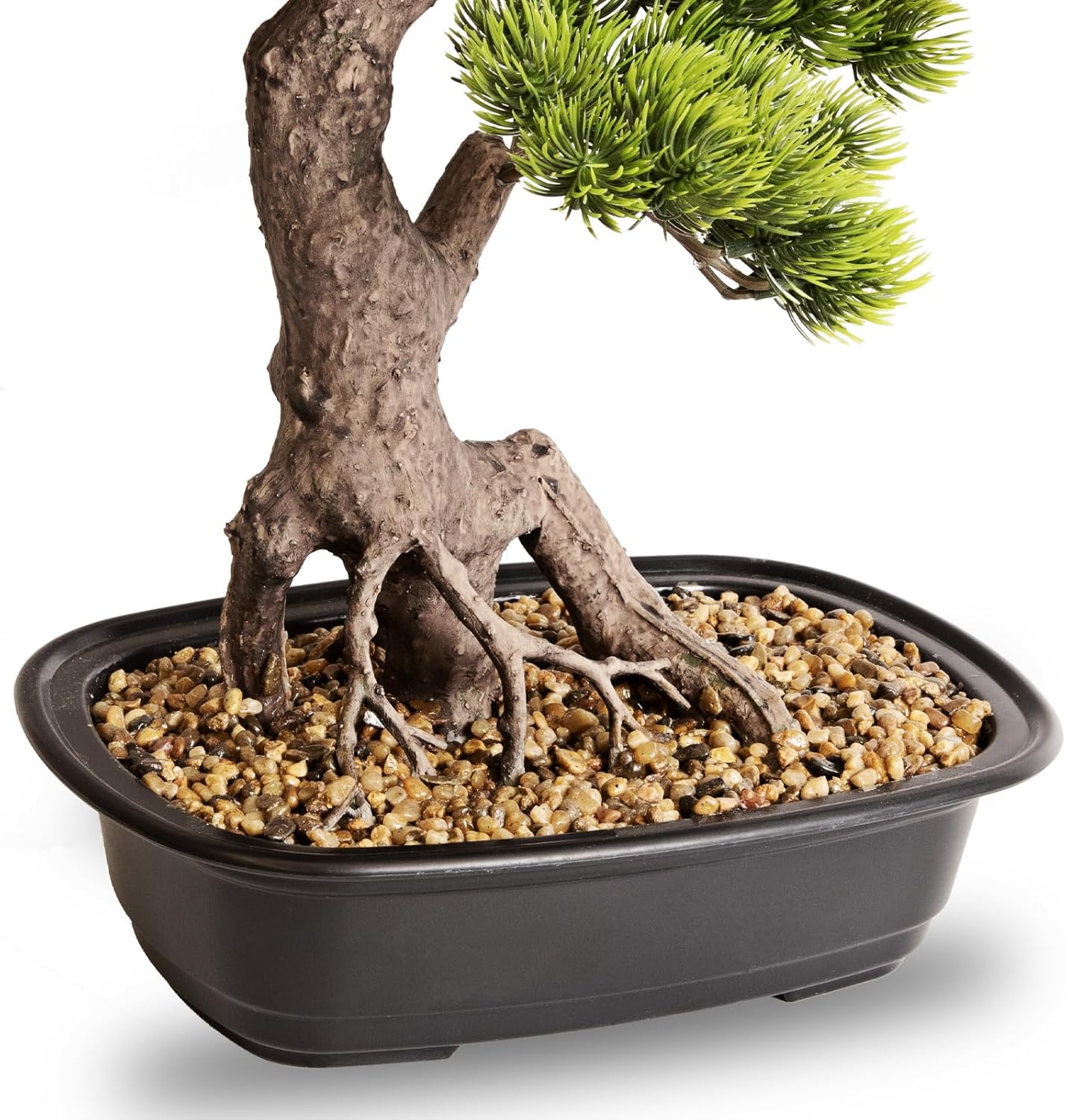 Artificial Bonsai Plant, Large Faux Juniper Plants 20 inch, Faux Potted Pine Plants Indoor Decor for Office Desk Home Table, Greenery Desktop Bonsai Tree for Room Decorations, Tall 20" - Image 5