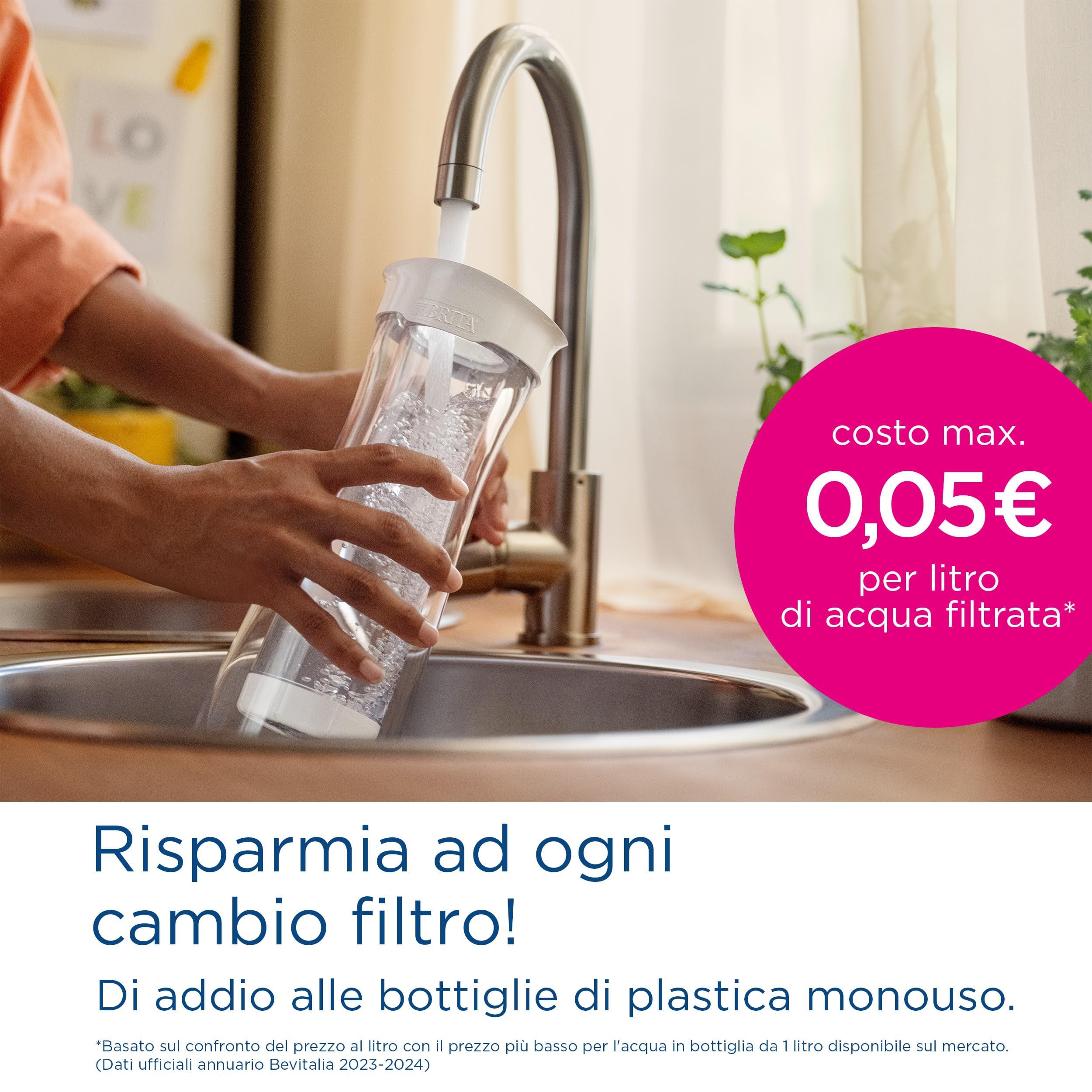 BRITA MicroDisc confezione da 3 - Dischi filtranti di ricambio per bottiglie e borracce filtranti BRITA: riducono PFAS, cloro, microparticelle e altre impurità