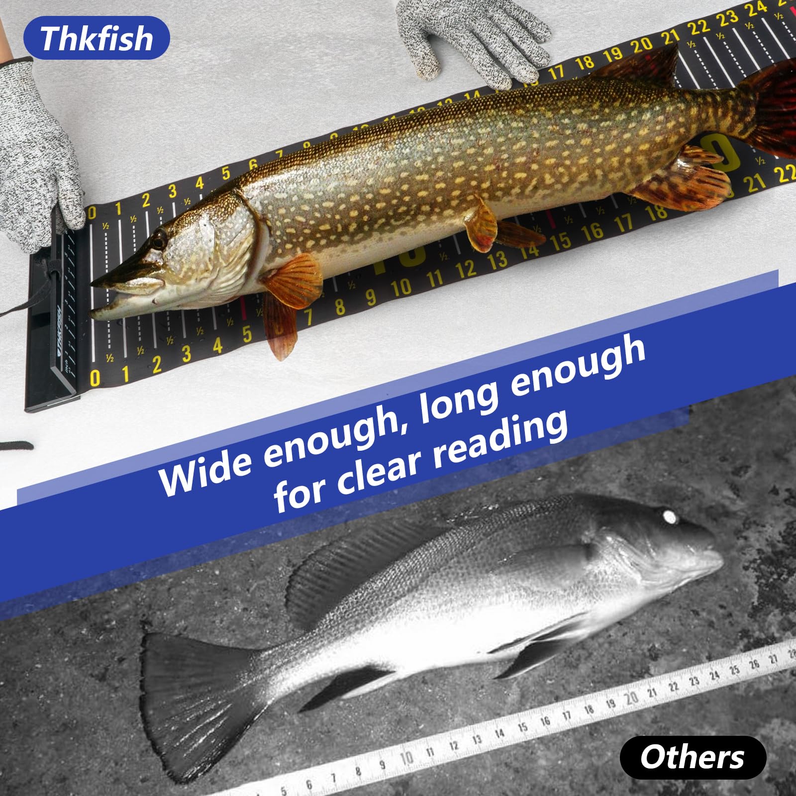 Snapklik.com : THKFISH 53in Fish Ruler
