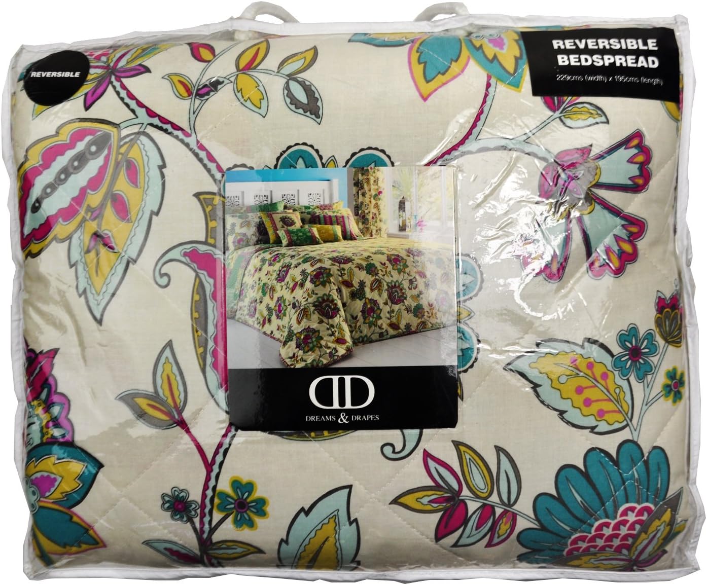 Dreams & Drapes - Marinelli - Easy Care Bedspread - 229cm X 195cm | Teal