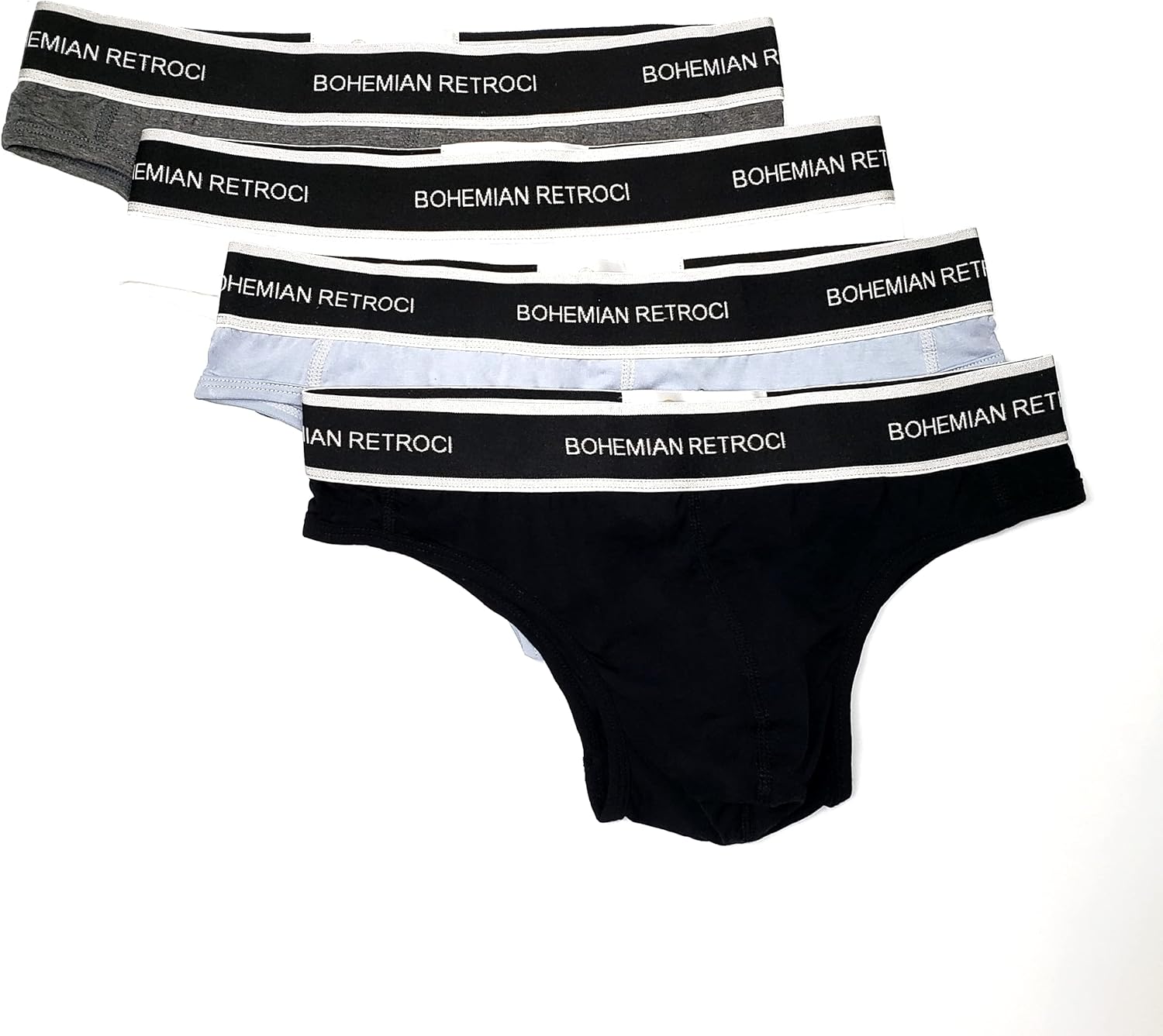 Bohemian Retroci Men's Sport Briefs Set of 4, Premium Modal, Breathable
