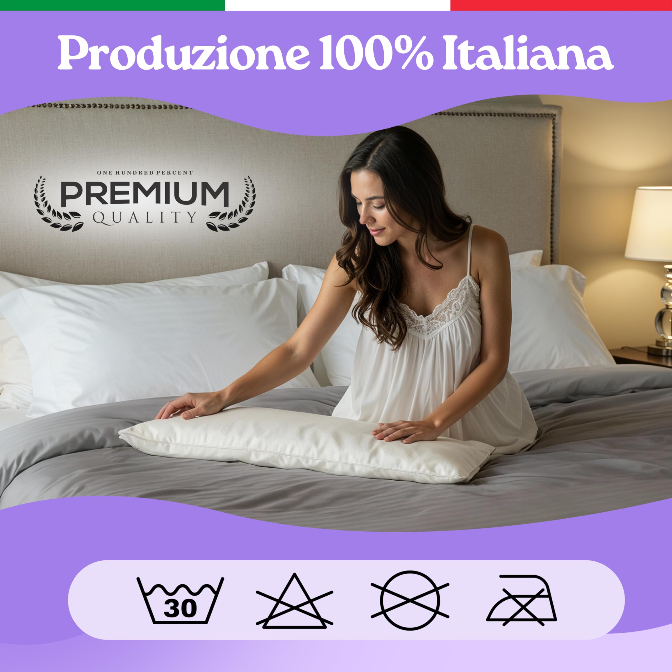 ER RELAX Cuscino Antisoffoco per Bambini BASSO 50x80 altezza 5cm per Letto Grande. Guanciale BASSO, Anallergico, Traspirante, Rivestito con Fodera 100% Cotone. Made in Italy (1)