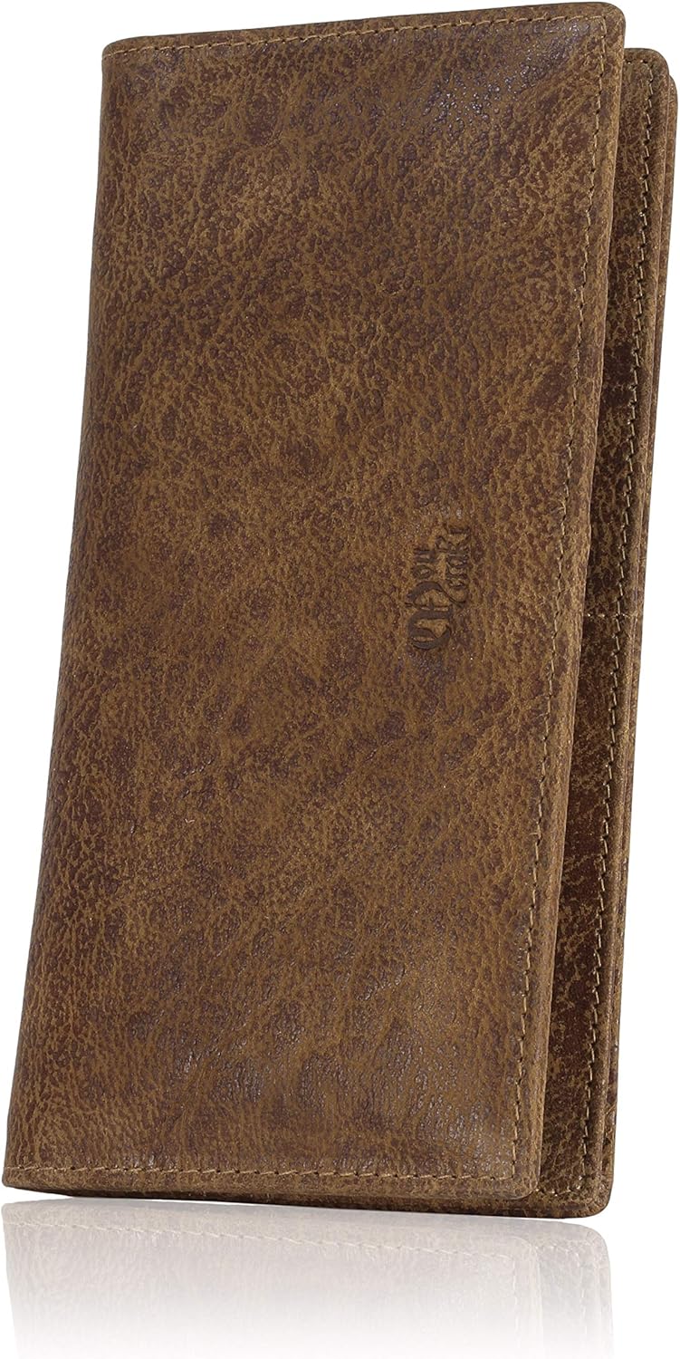 Mou Meraki RFID Blocking Mens Genuine leather Bifold Long Wallet