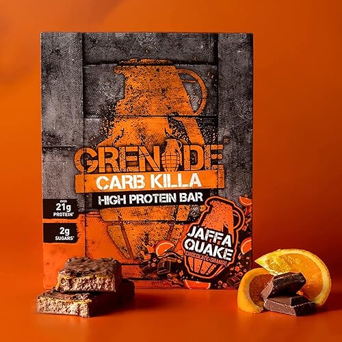 Miniatura 5 de Granada Carb Killa High Proteínas y Low Carb Bar, Jaffa Quake,