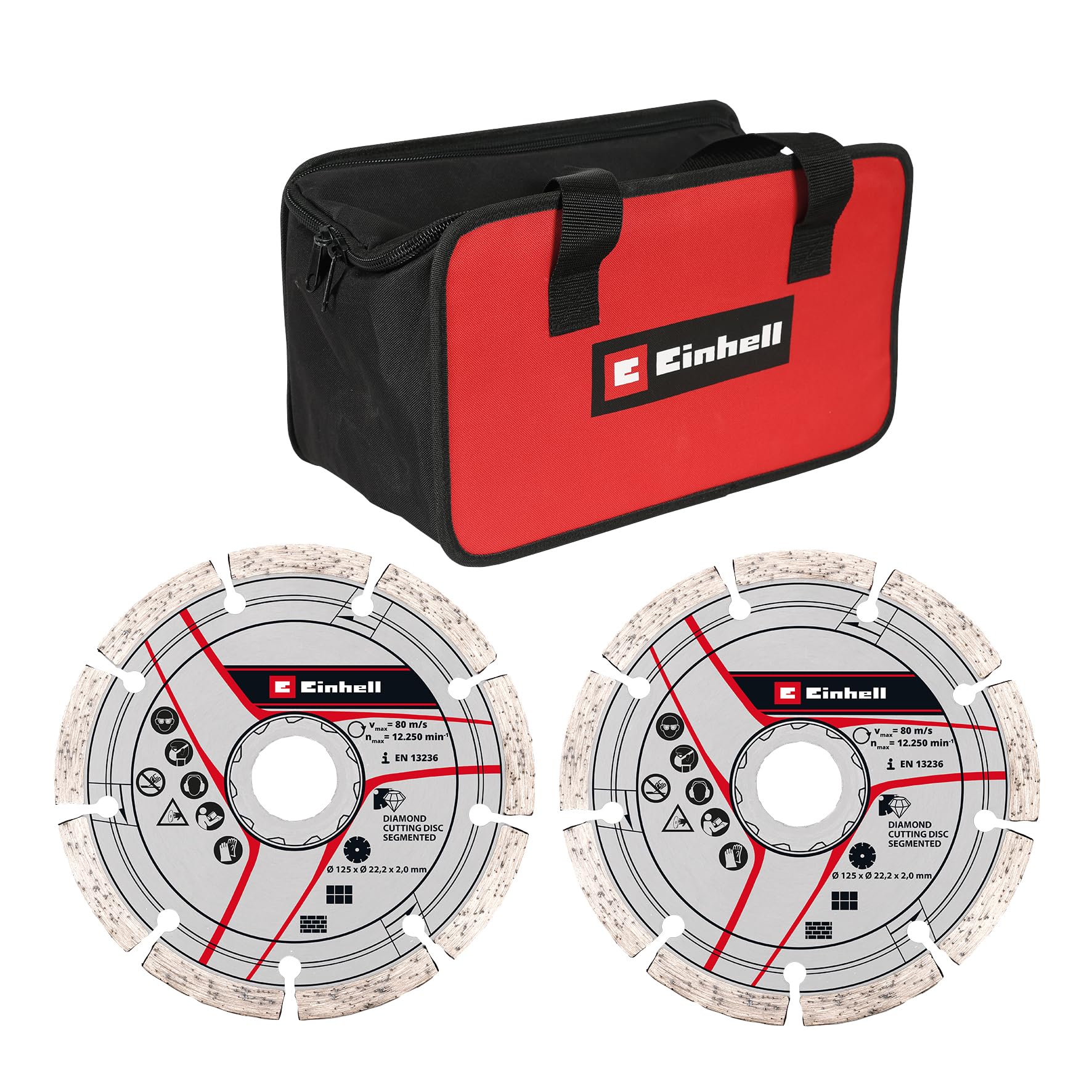 Einhell Profesjonalna rozdrabniacz akumulatorowy TP-MA 36/30 Li BL-Solo Power X-Change (36 V, szerokość cięcia do 30 mm, głębokość cięcia do 30 mm, w zestawie 2 tarcze diamentowe)