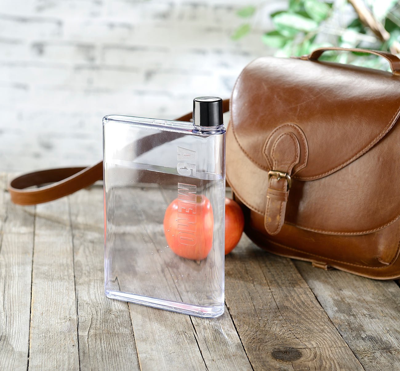 Rosenstein & Söhne Trinkflasche flach: 2er-Set ultraflache Wasser-Flaschen im A5-Notizbuch-Format, je 420 ml (Flasche Tasche, A5 Wasserflasche, Mappe)