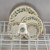 Vista 104 de Lenox Holiday - Tazón de sopa o pasta con borde navideño