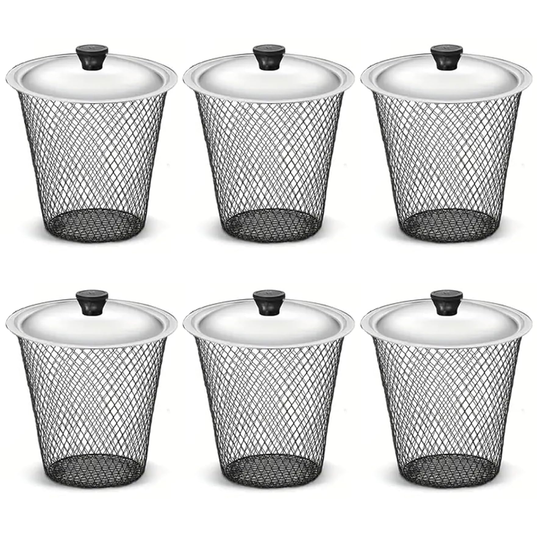 Bac a compost pour potager et dechets de cuisine, lot de 6 composteurs de sol