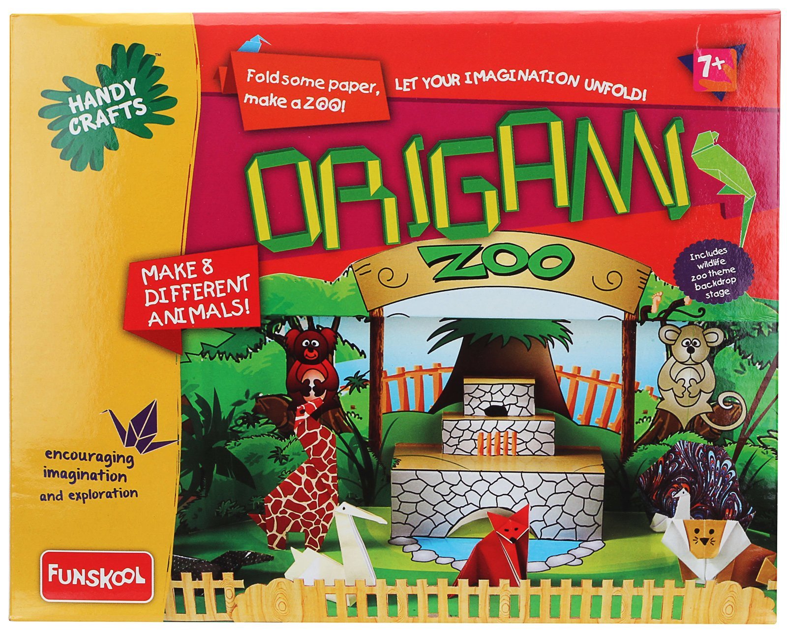Funskool - Handycrafts Origami Zoo,Animal Theme Paper Craft for Kids 7 Years Above,Multicolor (B00ET0N7L6) Amazon Price History, Amazon Price Tracker