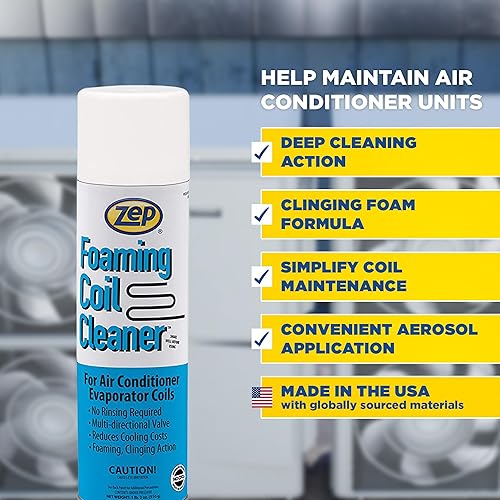 Miniatura 3 de Zep Limpiador de bobina espumosa, 20 onzas (caja de 12) - 20201 - Fuerza profesional limpia rápidamente las unidades de HVAC y CA