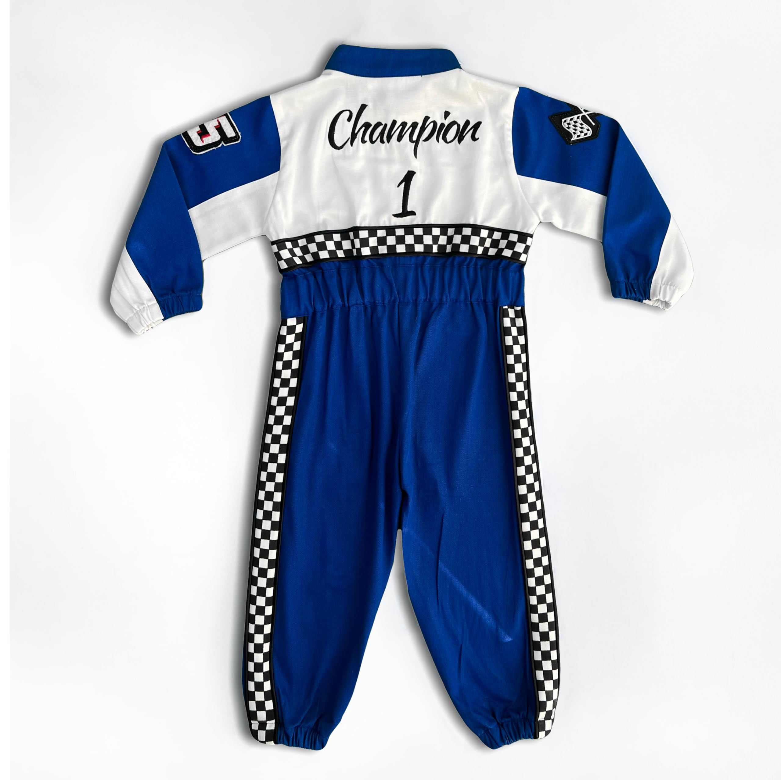 Costumes Club Personalized Handmade Race Car Driver Costume for Toddlers (3T, Blue), 3 Years - Image 8