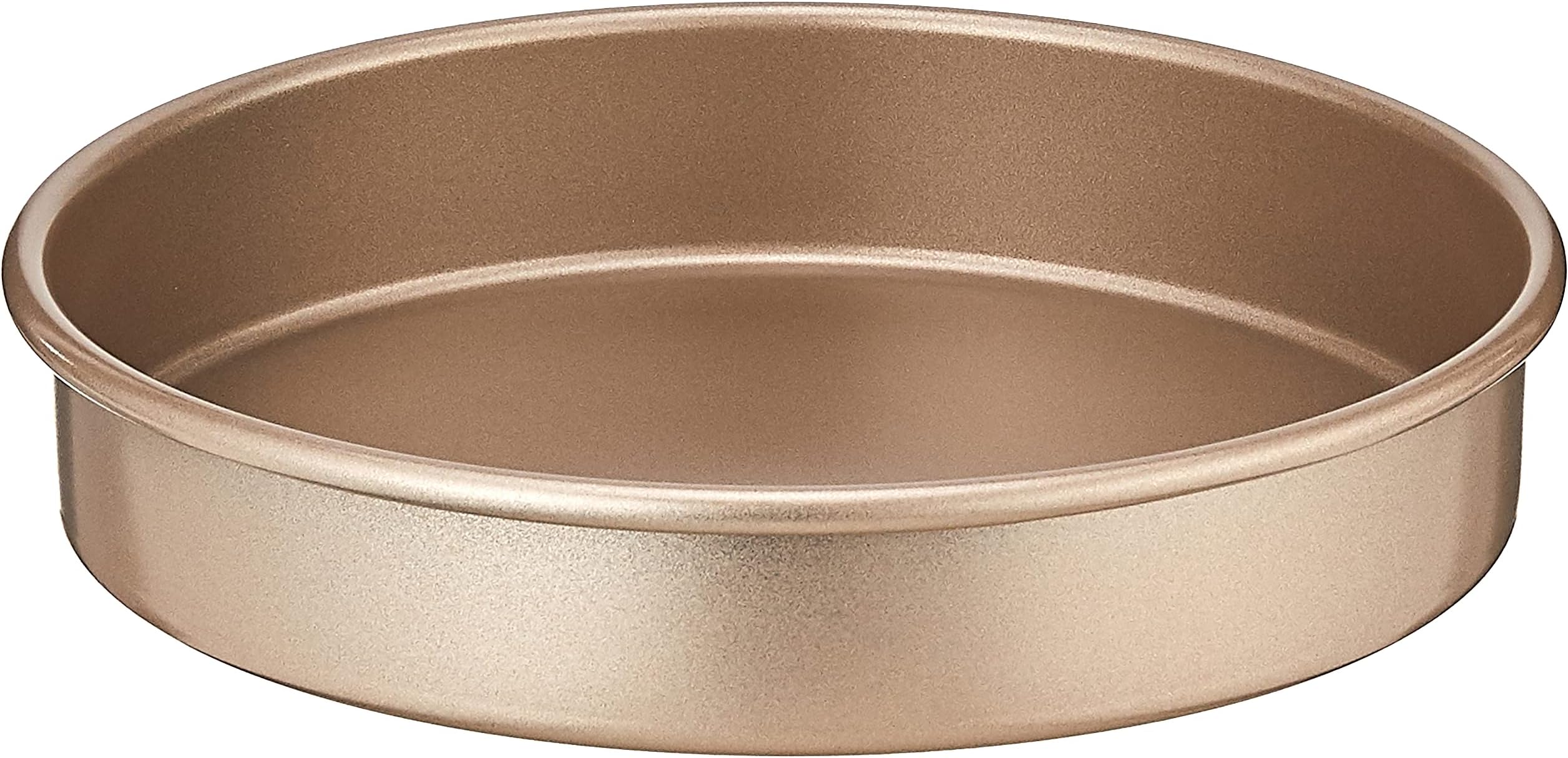 9-Inch Chef's Classic Nonstick Bakeware Round Cake Pan, Champagne