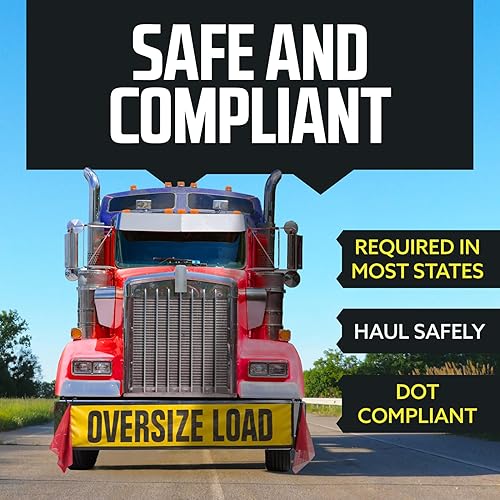 Miniatura 6 de Cartel de carga de gran tamaño para camiones de DC Cargo  Paquete de 2 letreros de carga ancha de grado profesional para transporte seguro