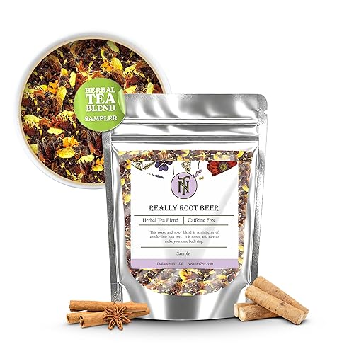 Vista 24 de Nelson's Tea Té de sandía y menta de hoja suelta, té rooibos verde con menta verde, equinácea, hoja de tilo, cilantro, cártamo y eucalipto (muestra)