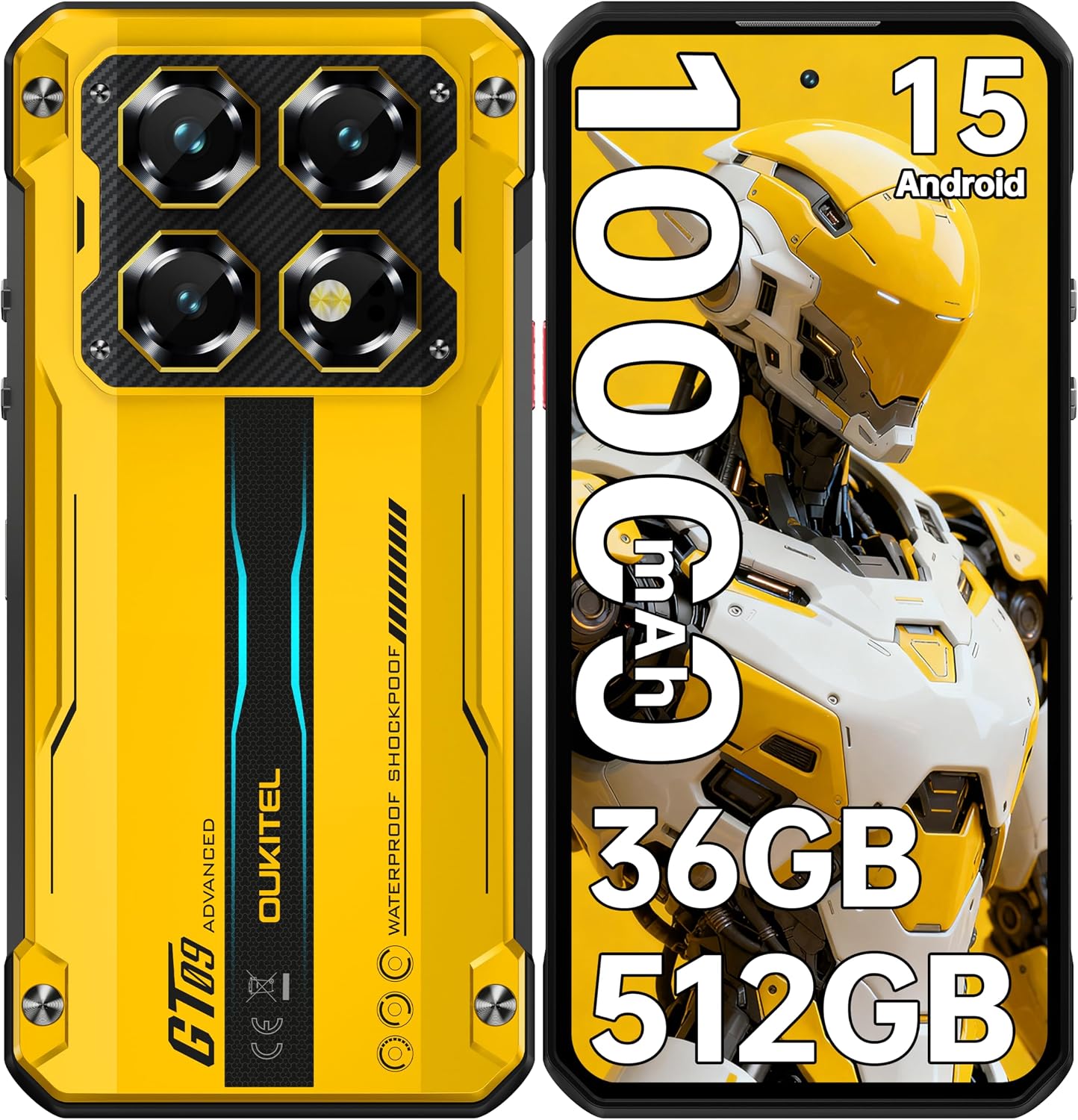 OUKITEL WP60 5G Rugged Phone, 7.2 Inch 120Hz Rugged Smartphone Unlocked ...