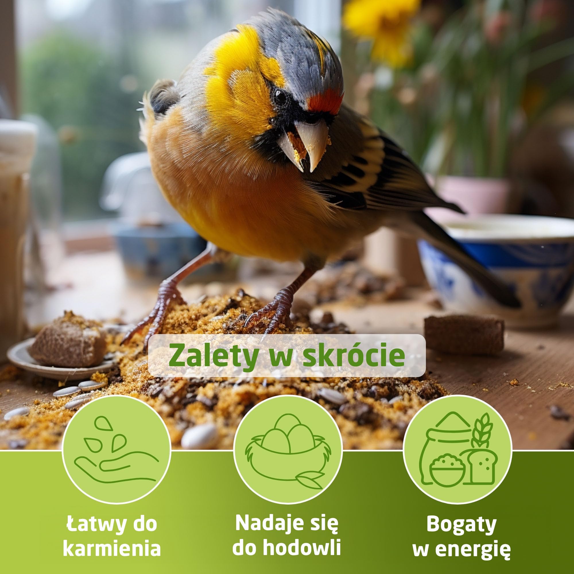 Eggersmann volaris Karma dla dzikich ptaków przez cały rok, 1 kg [ziarna tłuszczu] | Karma dla dzikich ptaków na cały rok | bogata w tłuszcz karma dla wszystkich gatunków ptaków