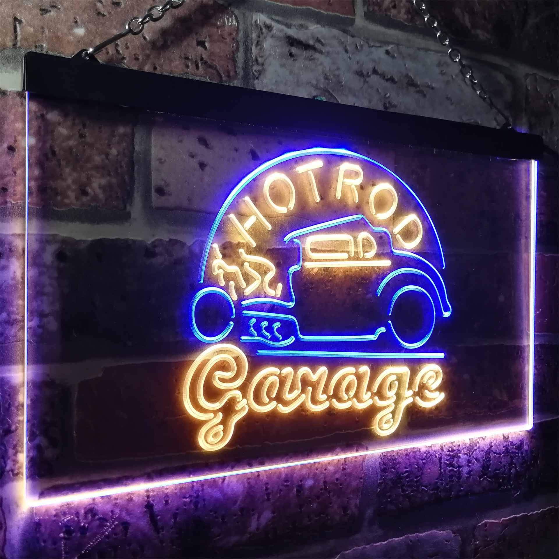 Amazon | Hot Rod Garage Bar Dual Color LED看板 ネオンプレート