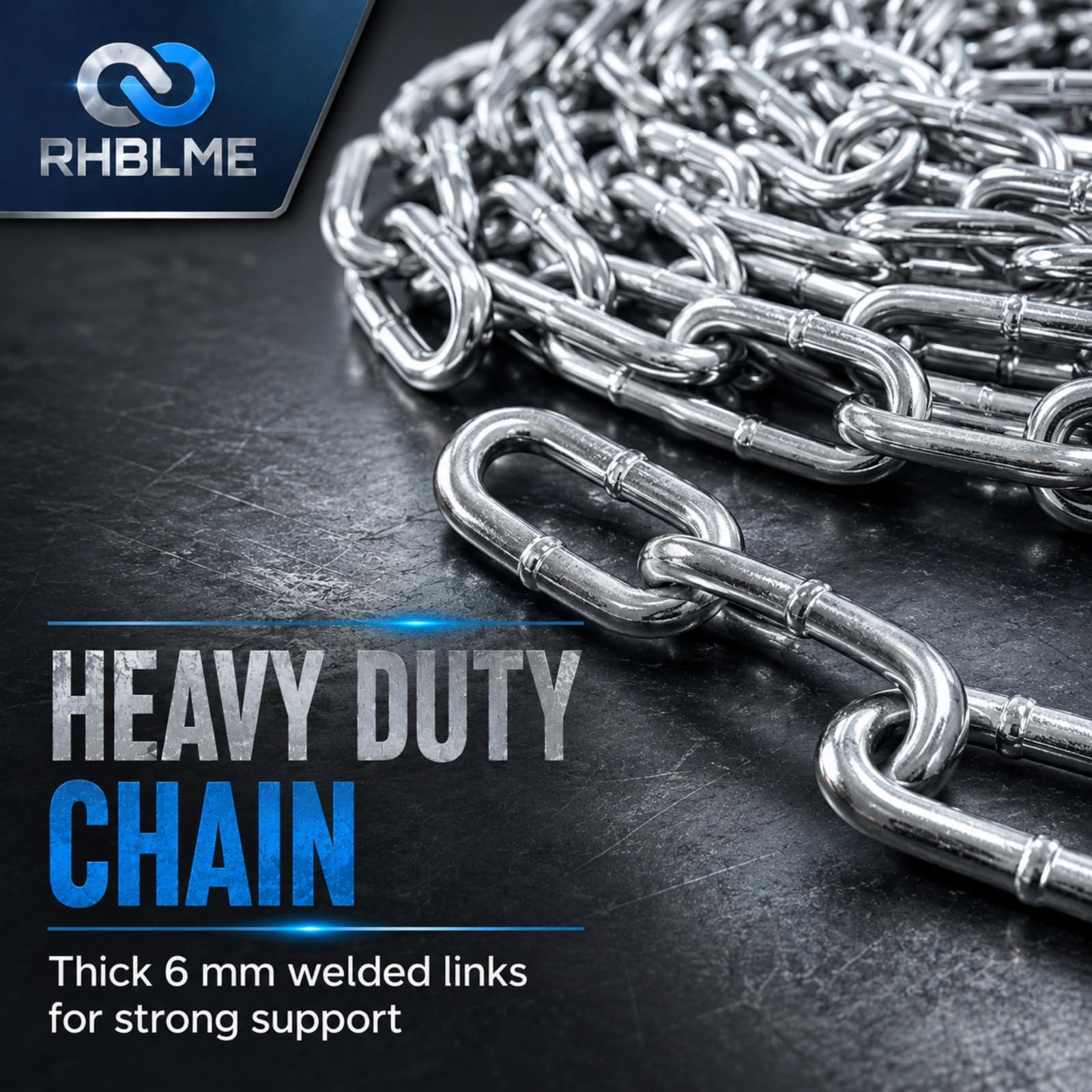 Heavy Duty Metal Chain - 19.69 Ft Galvanized Coil -3