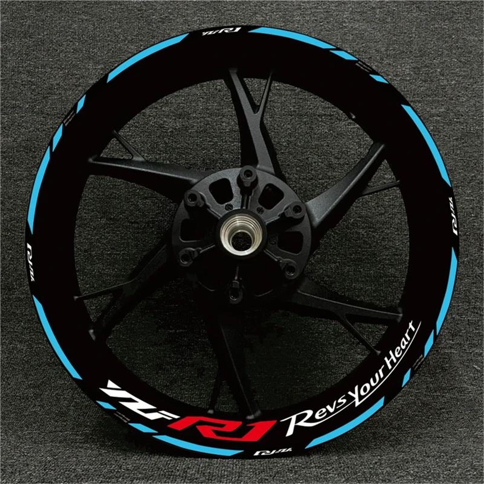 Wheel Stickers Motorcycle Reflective Wheel Decal for YZFR1 YZF-R1 YZF R1 Hub Stickers Rim Protector Kit Rim Reflective Decal