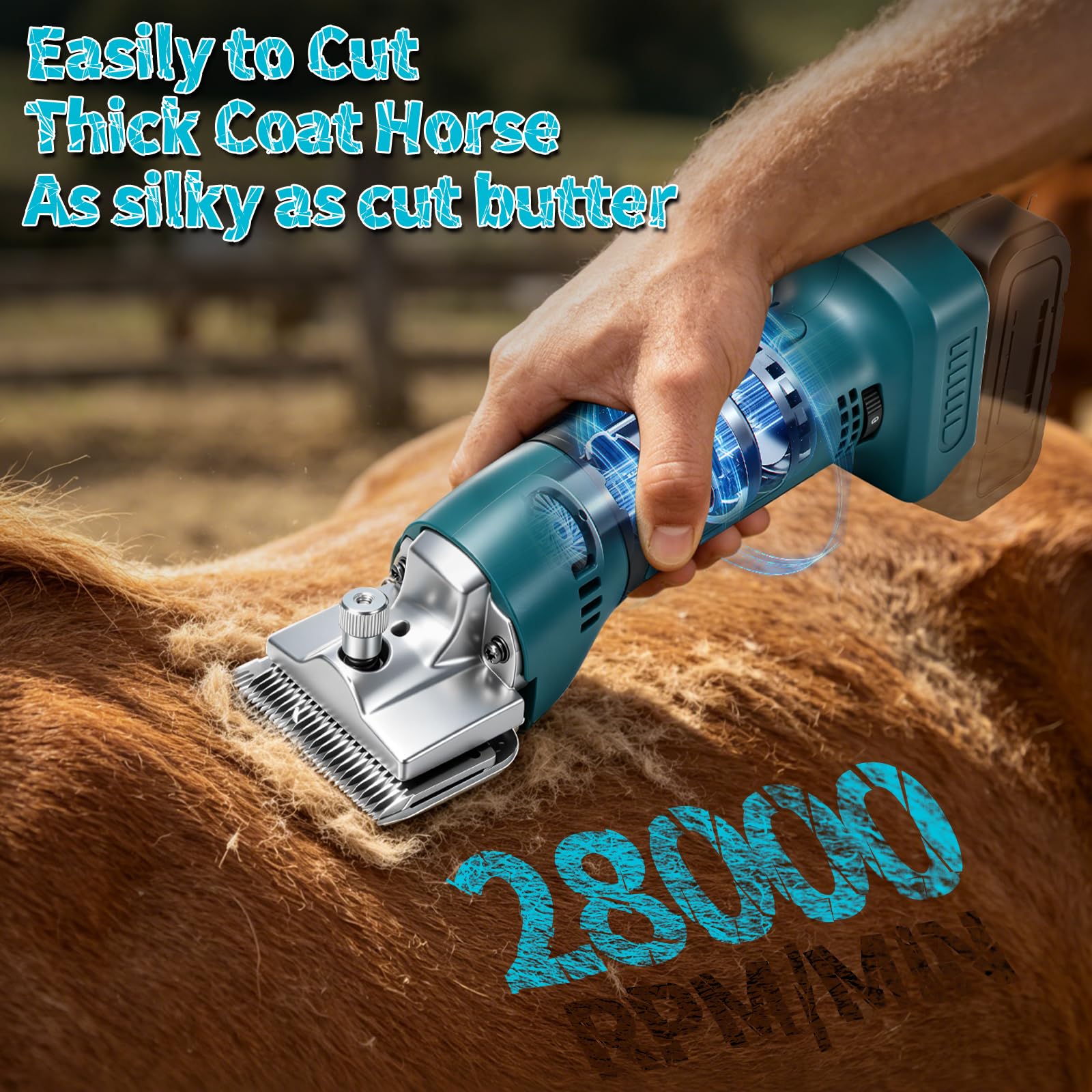 Tosatrice a batteria per cavallo e pecora per Makita, 18 V, 6 marce (senza batteria)