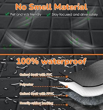 URPOWER Waterproof Dog Car Seat Cover for Back Seat & High Barrier Dog Back Seat Extender
