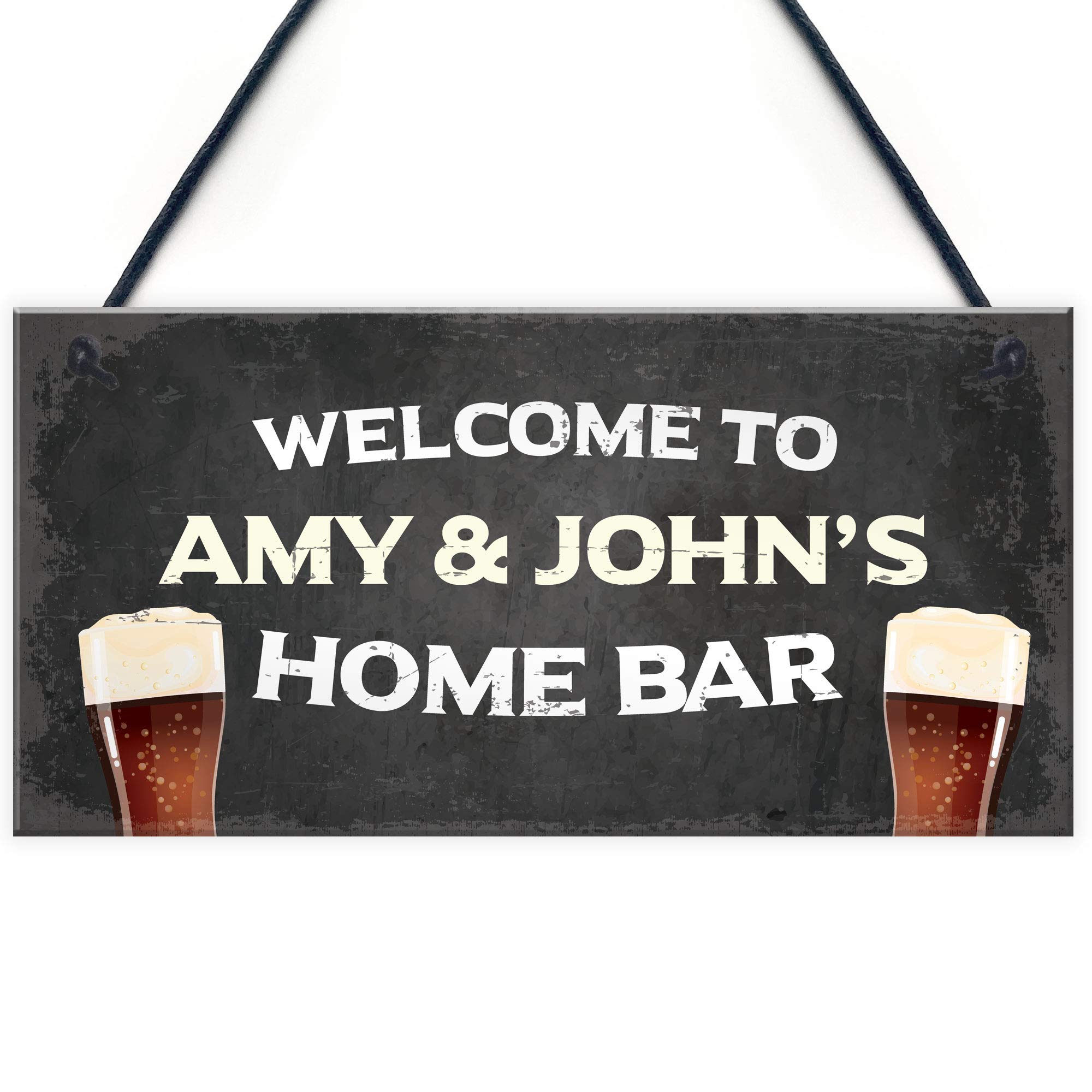 Red Ocean Personalised Welcome Home Bar Signs And Plaques Novelty Man Cave Beer Gifts For Him