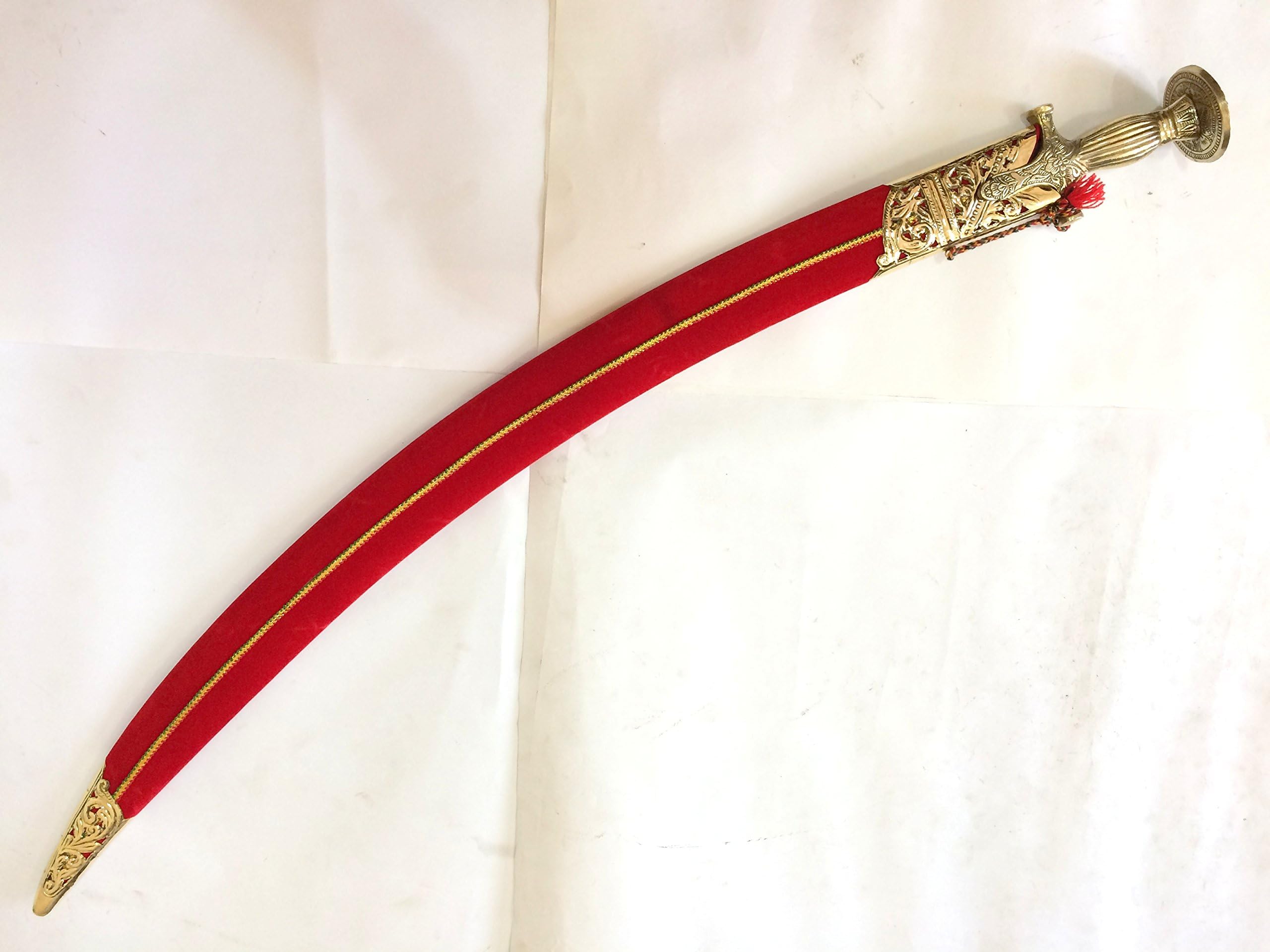 Mukesh Full Size 35-36 inches Hand Crafted Wedding Ceremonial unsharp Decorative Sword Sikh/Rajput