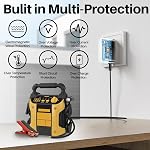 12V DC Power Cord for EverStart Maxx Jump Starter Battery Charger Compatible with Ever Start Max J7CCE J7CE 800A 800 Peak Amps Battery Car Jump Starter 120 PSI Air Compressor 3.1A USB Power LED Camo