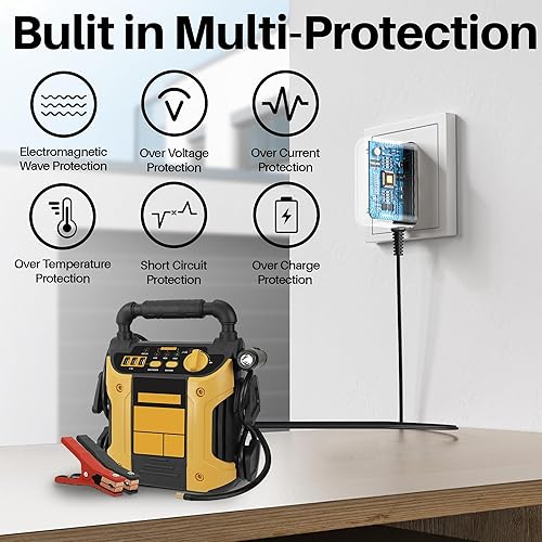 Miniatura 5 de Cable de alimentación de 12 V CC para EverStart Maxx Jump Starter Cargador de batería compatible con Ever Start Max J7CCE J7CE 800A 800 amperios de