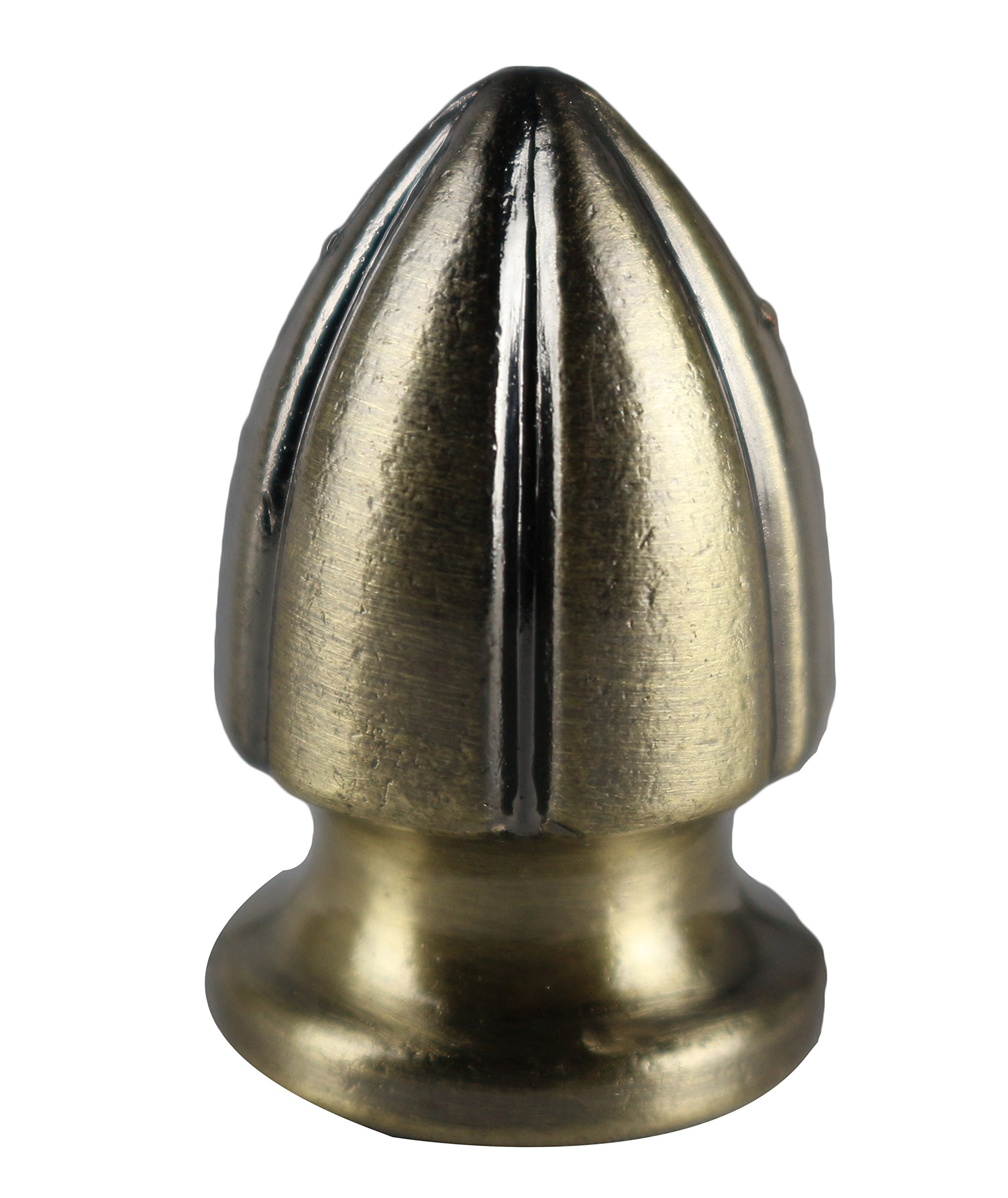 Urbanest Wilton Lamp Finial, 1 1/4-inch Tall, Antique Brass