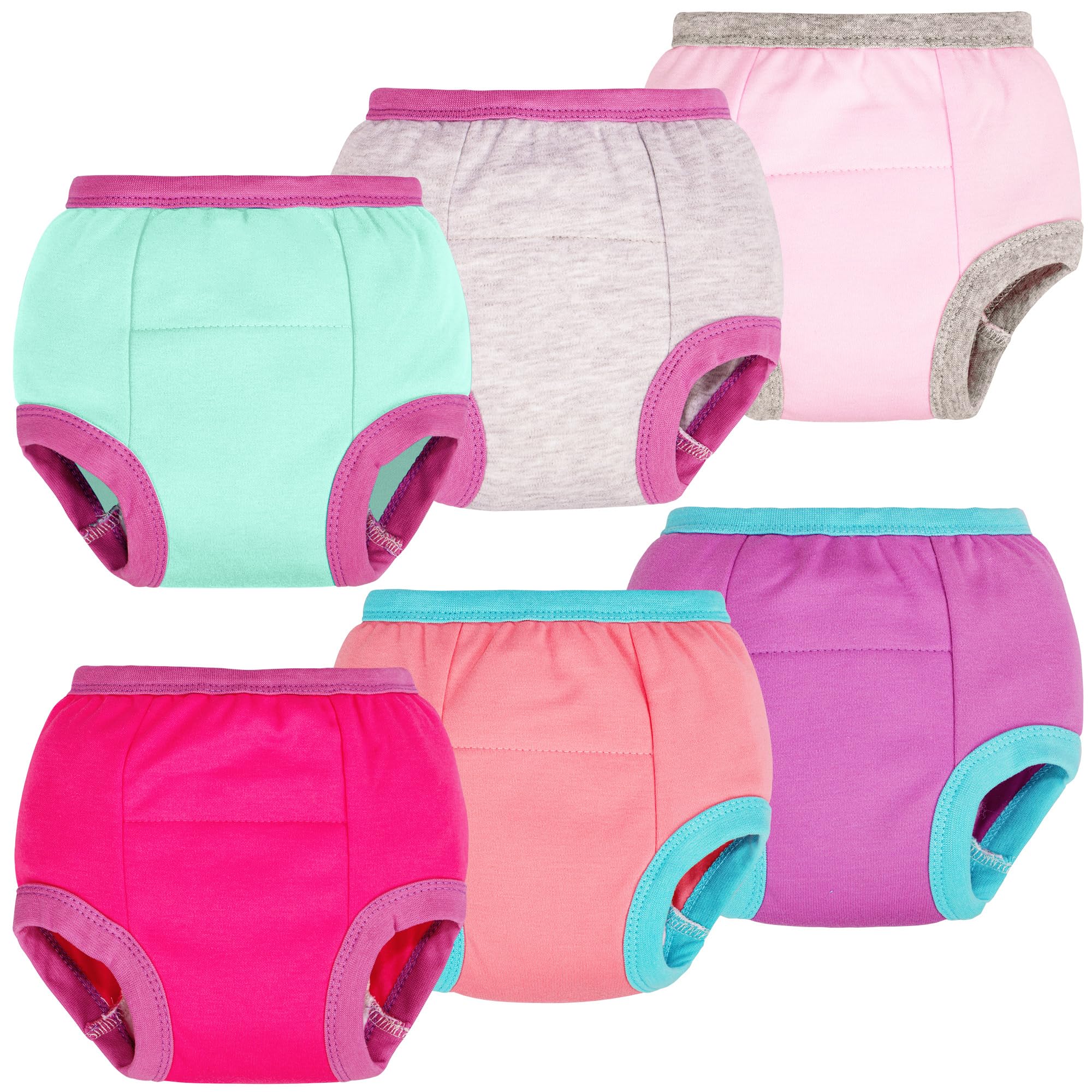BIG ELEPHANT Toddler Training Pants, Soft Cotton Absorbent Training Underwear for Baby Boys &amp; Girls
