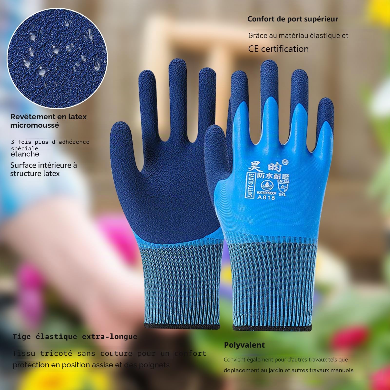 Bordure de Jardin Flexible Exterieur 10M, Bordure Jardin Hauteur 5cm avec 50 Clous et 1 Paire de Gants, Bordure Jardin Plastique, Bordure de Pelouse Flexible, Noir
