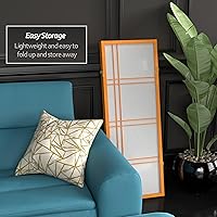 Vista 53 de Pantalla Shoji corta de doble cruz de 4 pies - Negro - 6 paneles