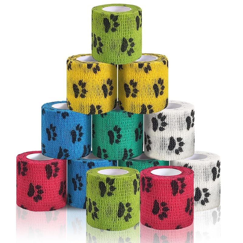 Faixa Coesiva Autoadesiva para Curativos de Animais DE, 12 Unidades, 5,08 cm x 4,57 m