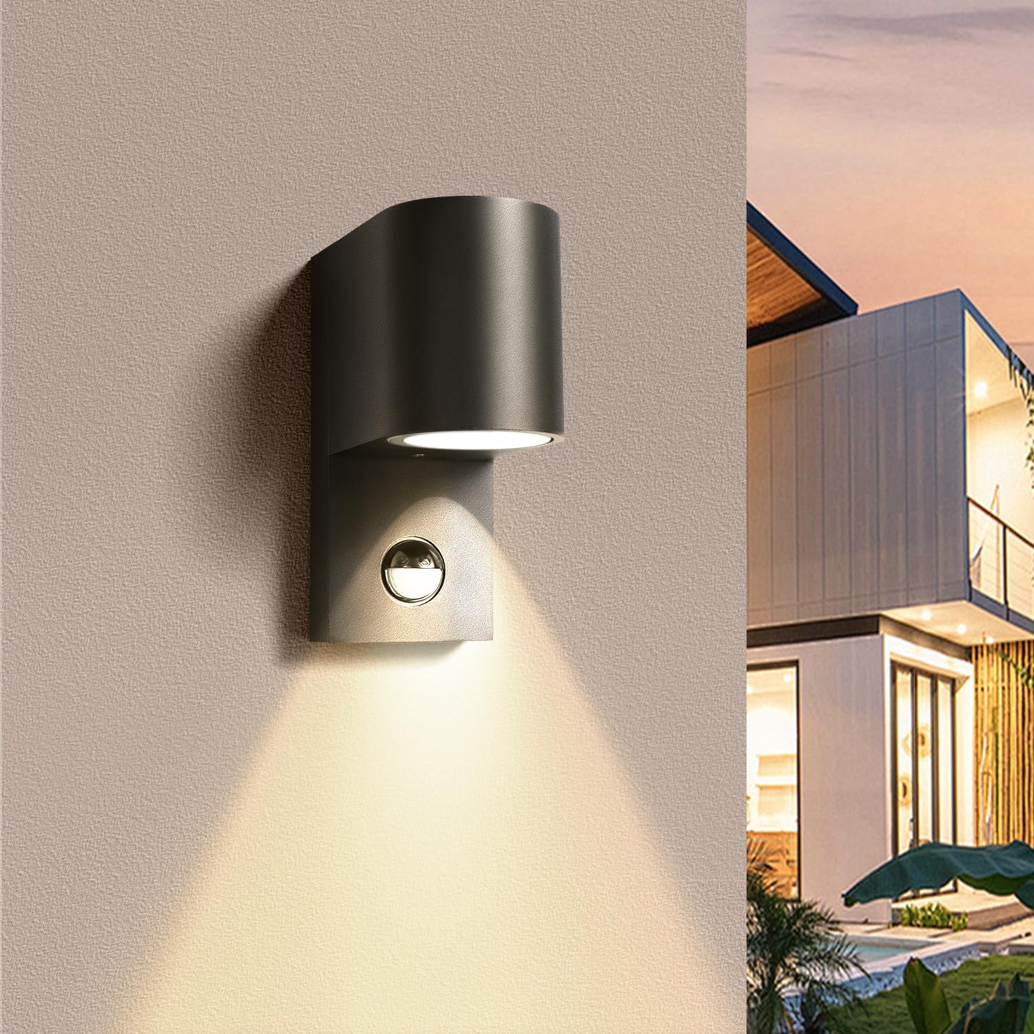 EXTRASTAR Outdoor Wall Lights with Motion Sensor, Mains Powered Outside Lights Downward - Image 2