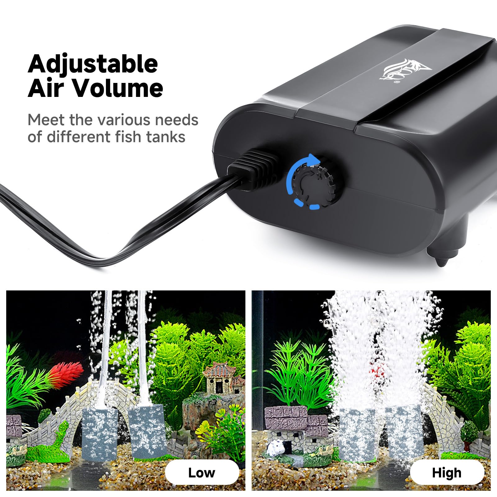 AQQA Bomba de aire para acuario