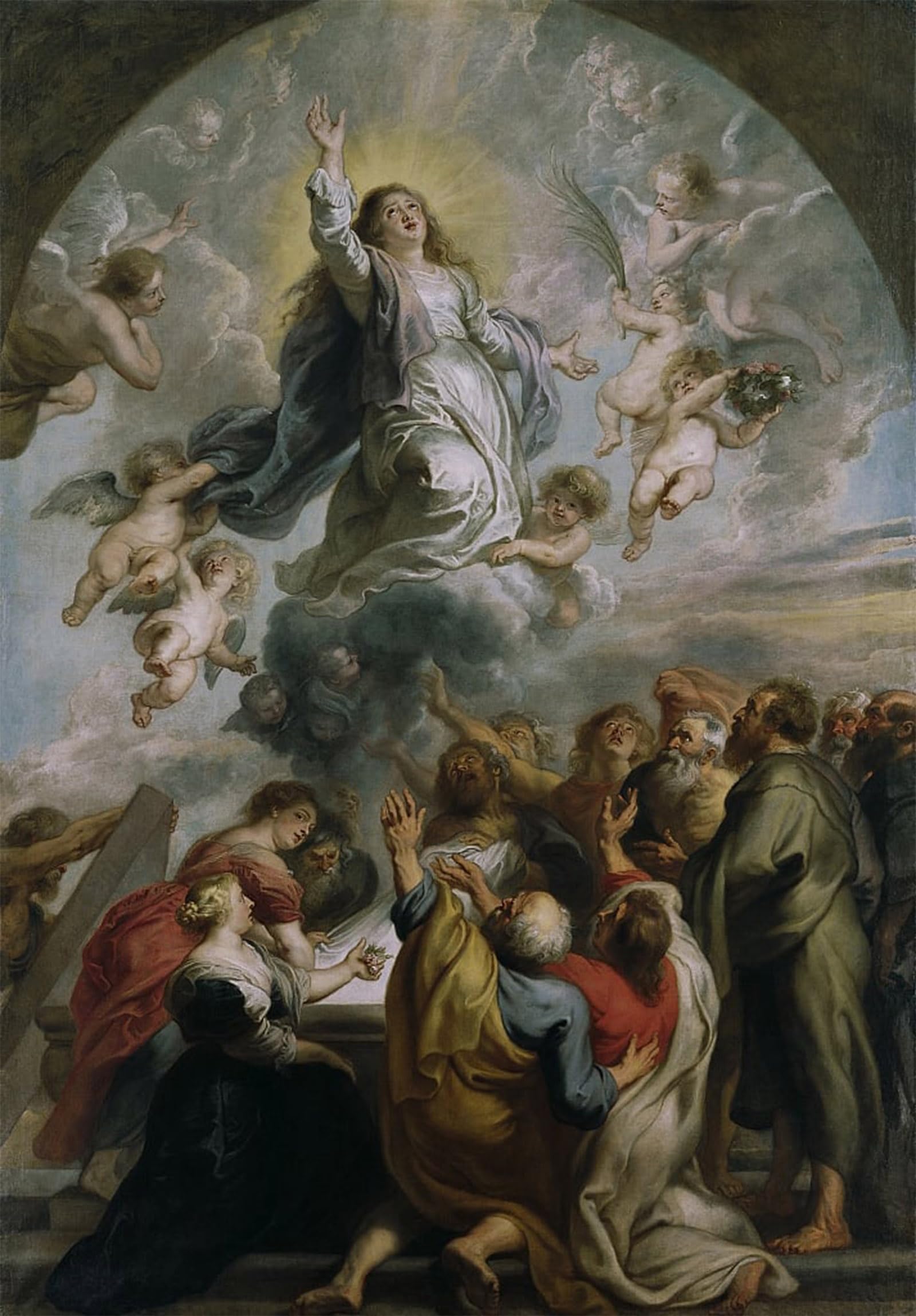 POSTERIIk Vintage Art Print Images Pictures Print the Assumption of the Virgin by Peter Paul Rubens Modern Colour Posters for Office Home Decor 60x90cm