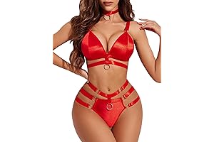 Sultry Allure: Luxe O-Ring Bondage Lingerie