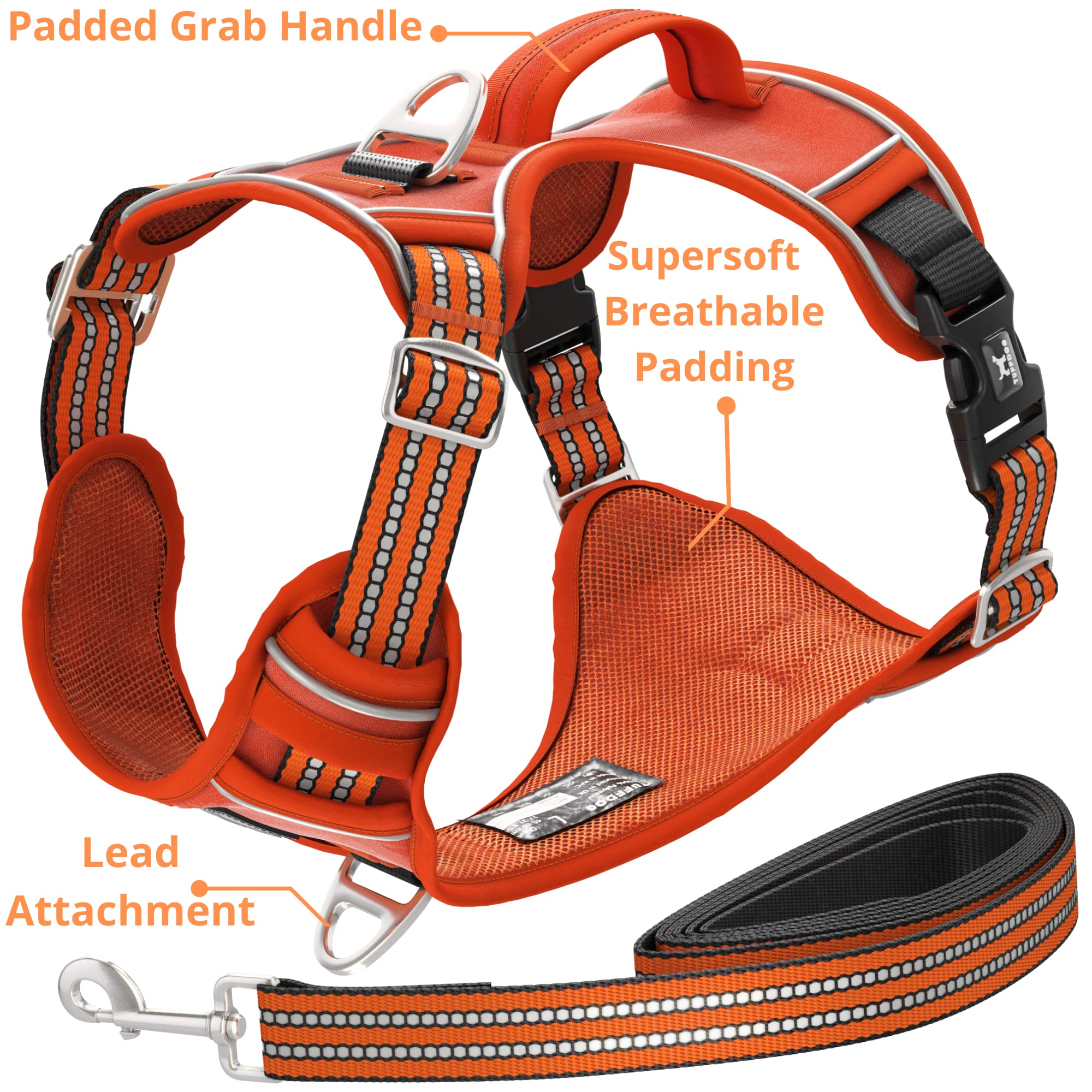 TUFFDOG Easy-Fit Hondentuig Medium - Nekclip met