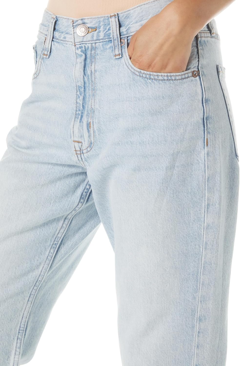 Aeropostale Womens Juniors Highest Rise Relaxed Fit Jean, Light Wash, 4 Regular - Image 3