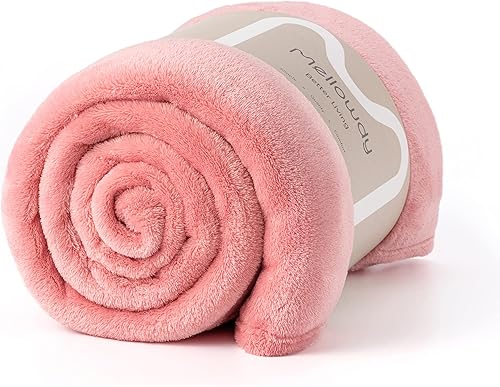 Mellowdy Manta de franela de felpa, acogedora, cálida y cómoda, suave manta de vellón para otoño, para sofá, silla, cama, campamento y viajes,