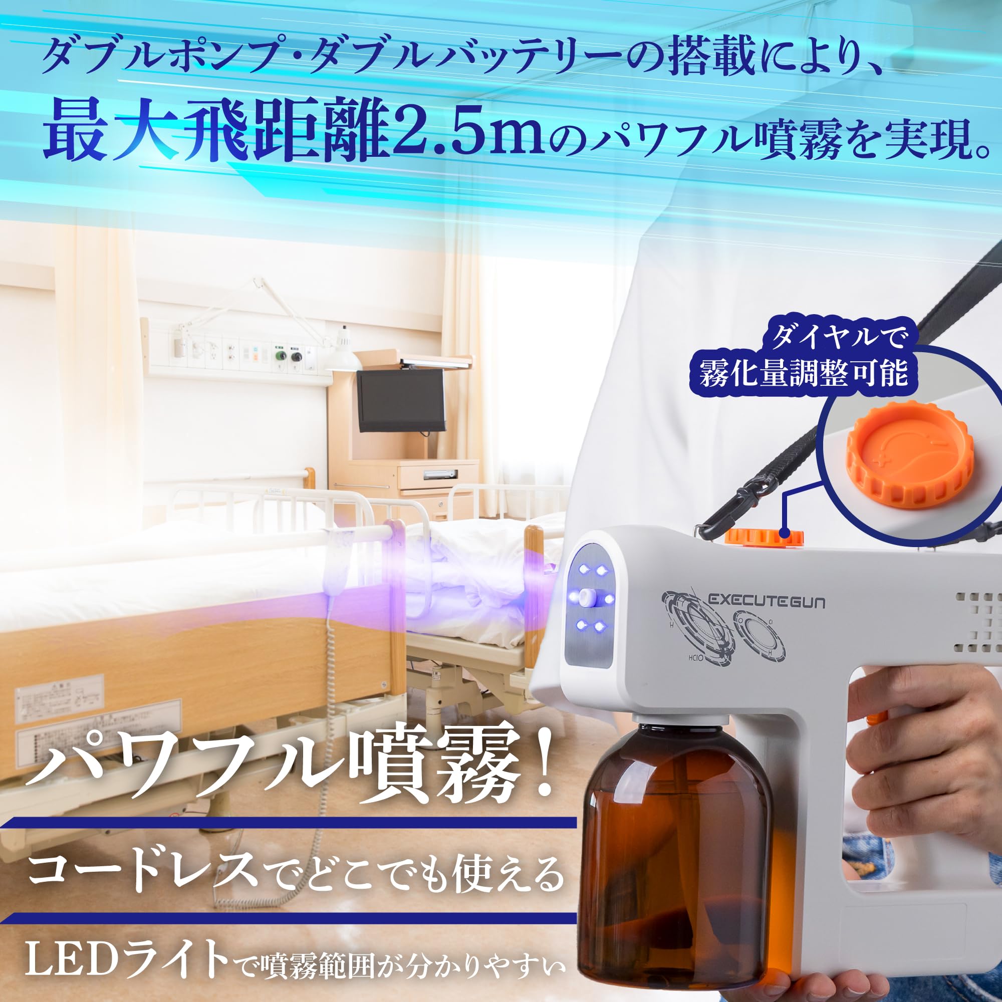Amazon.co.jp: Bi-jia（ビージア） スプレーガン 電動スプレー 次亜