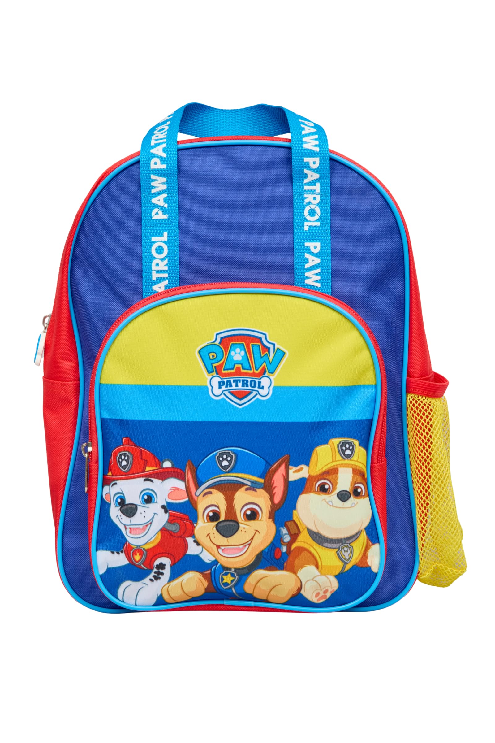 Paw Patrol Kids Backpack – Chase, Marshall & Rubble Rucksack with Front Pocket – Boys School Bag with Adjustable Straps.