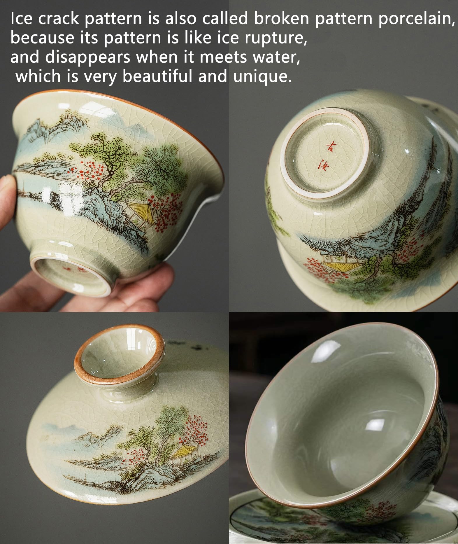 Keramik Tasse Topf Chinesische Tassen Chinesische Landschaftsmalerei Set Schüssel