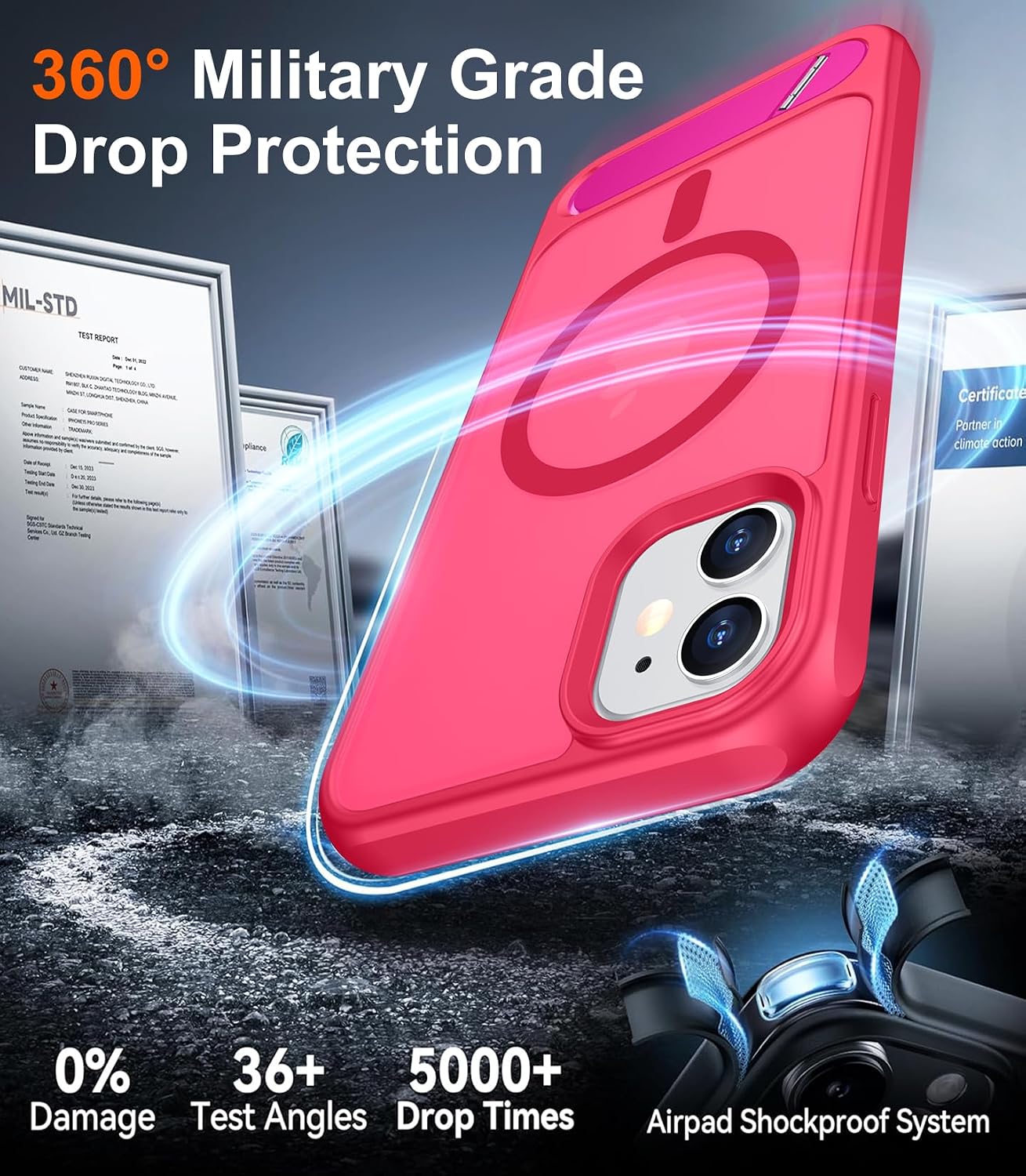 Magnetic Compatible with iPhone 11 Phone Case, [Built-in Invisible Kickstand][Compatible with MagSafe] [Military Grade Shockproof] Slim Translucent Matte Phone Case for iPhone 11 6.1" thumbnail