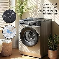 Vista 7 de Tapete antideslizante para cubierta superior para lavadora y secadora, almohadilla protectora a prueba de polvo con múltiples diseños de patrones