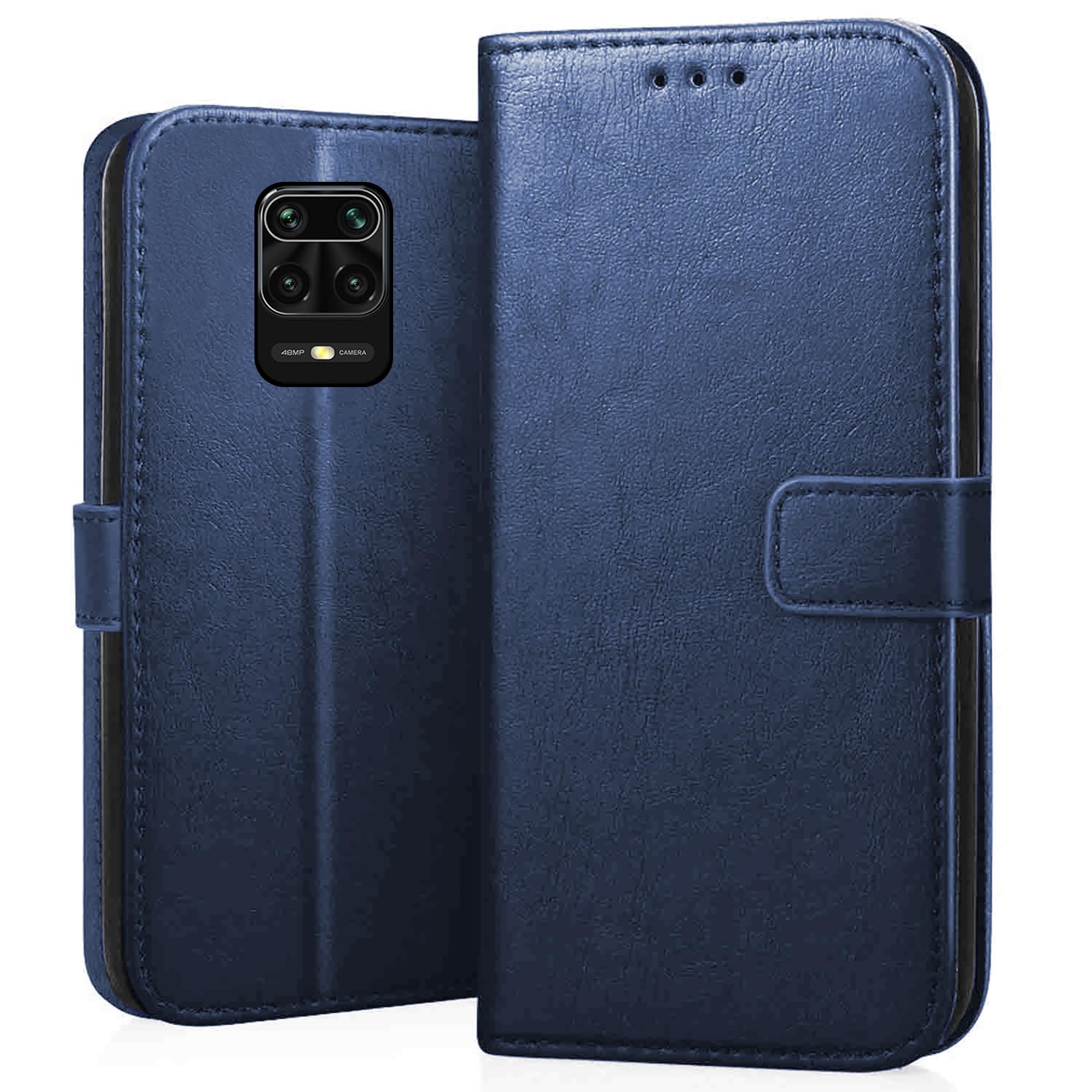 CEDO Redmi Note 9 Pro/Note 9 Pro Max/Note 10 Lite Flip Cover | Leather Finish | Inside Pockets & Inbuilt Stand | Shockproof Wallet Style Magnetic Closure Back Case Flipcover (Blue) (B08614VM41) Amazon Price History, Amazon Price Tracker