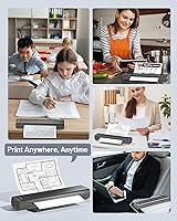 Vista 18 de Itari Impresora portátil, impresora sin tinta M08F, impresoras portátiles Bluetooth inalámbricas para viajes, compatible con impresora térmica